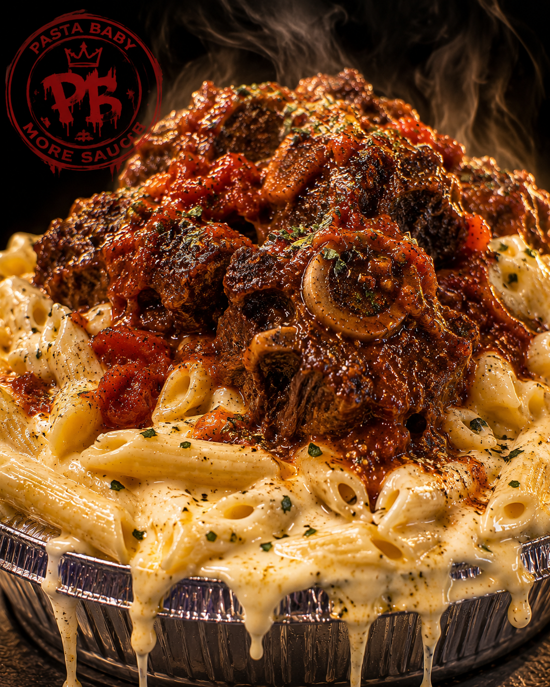 Oxtails Alfredo Pasta